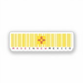 Gemaakt in New Mexico Barcode Flag Sticker (Voorkant)