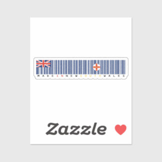 Gemaakt in New South Wales Barcode Flag Sticker