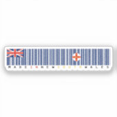 Gemaakt in New South Wales Barcode Flag Sticker (Voorkant)