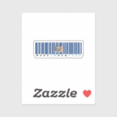 Gemaakt in New York Barcode Flag Sticker – Pride (Vel)