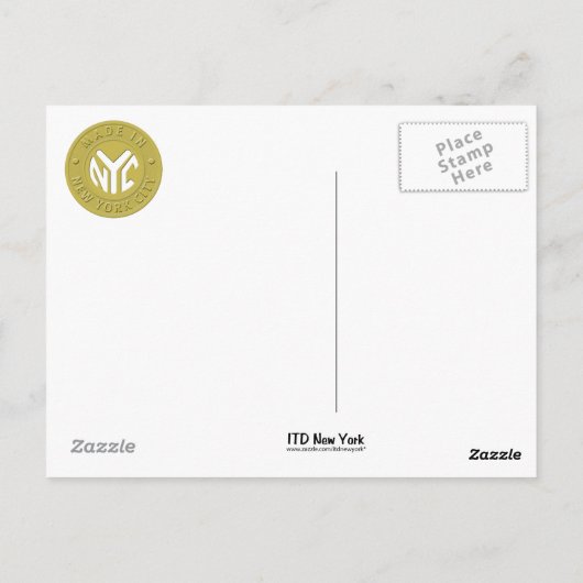 Gemaakt in New York Briefkaart (Achterkant)