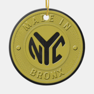 Gemaakt in New York Bronx Keramisch Ornament