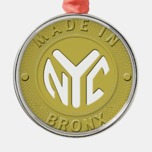 Gemaakt in New York Bronx Metalen Ornament