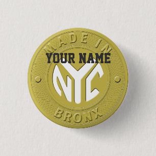 Gemaakt in New York Bronx Ronde Button 3,2 Cm
