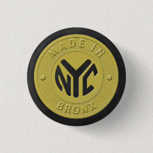 Gemaakt in New York Bronx Ronde Button 3,2 Cm