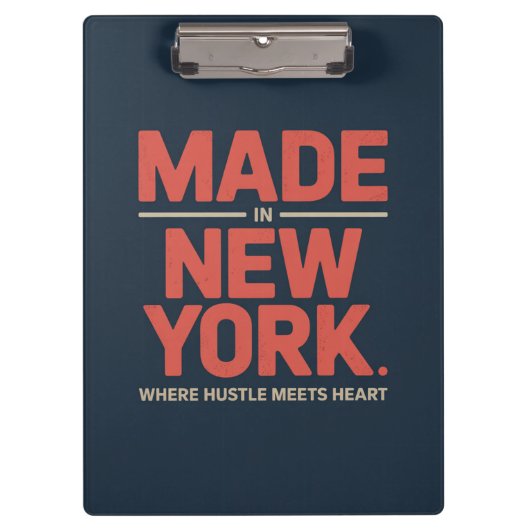 Gemaakt in New York Klembord (Voorkant)