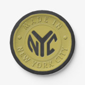 Gemaakt in New York Papieren Bordje (Voorkant)