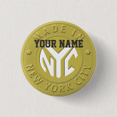 Gemaakt in New York Ronde Button 3,2 Cm (Voorkant)