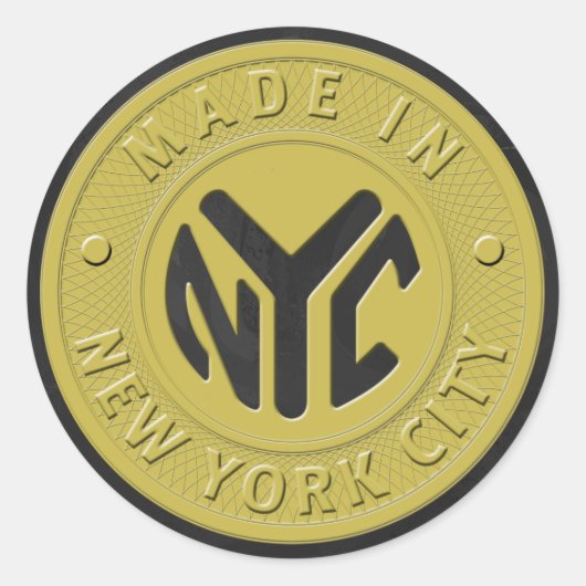 Gemaakt in New York Ronde Sticker (Voorkant)