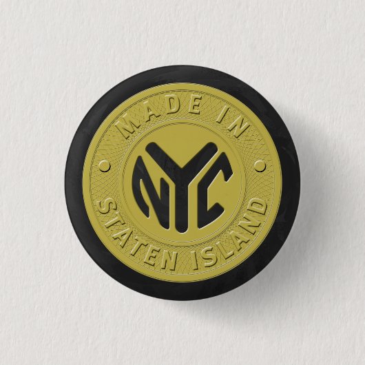 Gemaakt in New York Staten Island Ronde Button 3,2 Cm (Voorkant)