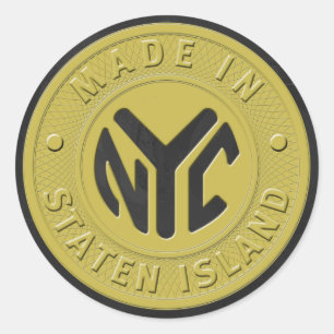 Gemaakt in New York Staten Island Ronde Sticker