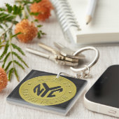 Gemaakt in New York Staten Island Sleutelhanger (Voorkant Rechts)