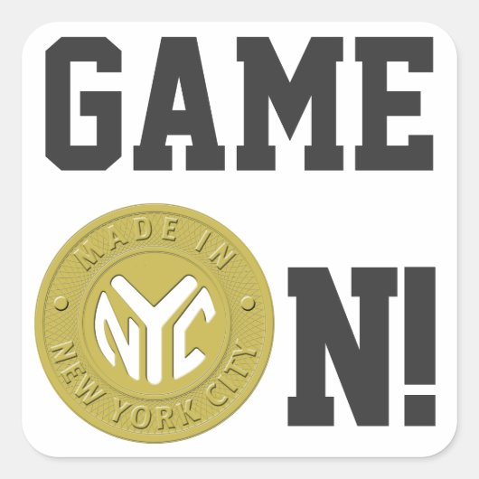 Gemaakt in New York Vierkante Sticker (Voorkant)