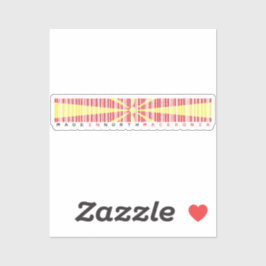 Gemaakt in Noord-Macedonië Barcode Vlag Sticker