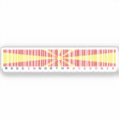 Gemaakt in Noord-Macedonië Barcode Vlag Sticker (Voorkant)