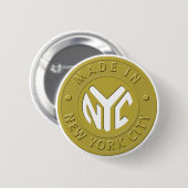 GEMAAKT IN NYC Pin Ronde Button 5,7 Cm (Voorkant /achterkant)