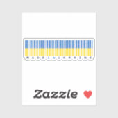 Gemaakt in Oekraïne Barcode Vlag Sticker (Vel)