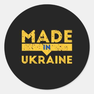 Gemaakt in Oekraïne Oekraïens Cadeau Oekraïense Sy Ronde Sticker