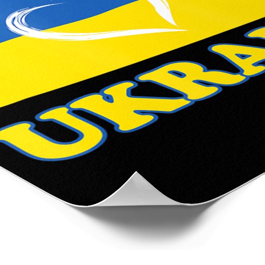 gemaakt in Oekraïne , Oekraïens vlaggenschip Poster (Hoek)