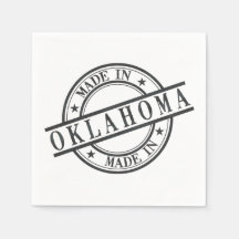 Gemaakt in Oklahoma Stamp Style Logo Symbool Black