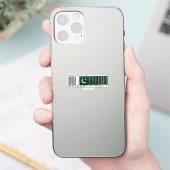 Gemaakt in Pakistan Barcode Vlagontwerp Sticker (Telefoon)