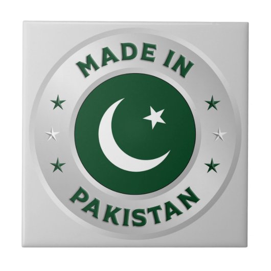 Gemaakt in Pakistan Tegeltje (Voorkant)