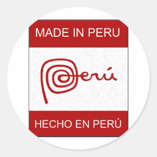 Gemaakt in Peru Ronde Sticker