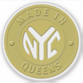 Gemaakt in Queens Token Sticker (Voorkant)