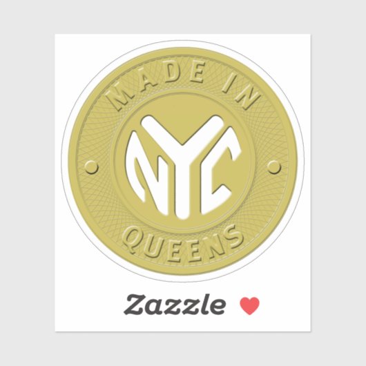 Gemaakt in Queens Token Sticker (Vel)