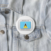 Gemaakt in Saint Lucia Ronde Button 7,6 Cm (In situ)
