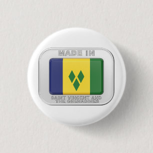 Gemaakt in Saint Vincent en de Grenadines Ronde Button 3,2 Cm