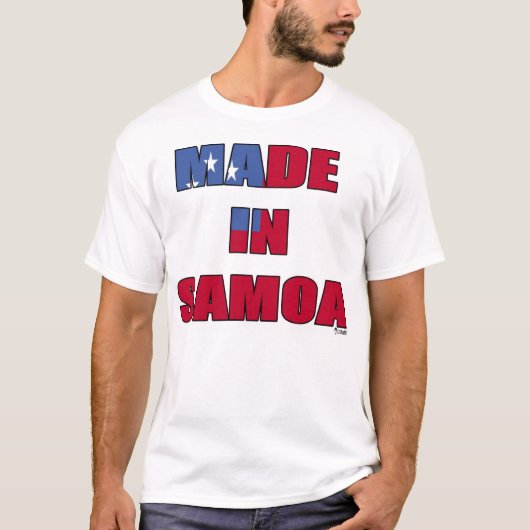 Gemaakt in Samoa (Samoa-vlag) T-shirt (Voorkant)
