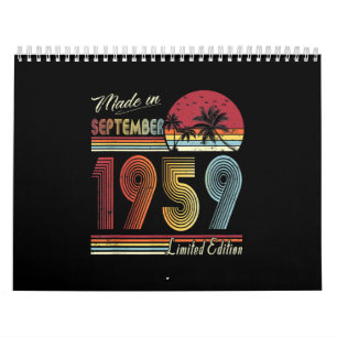 Gemaakt in september 1959 62 jaar oud 62e verjaard kalender