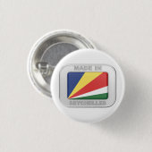 Gemaakt in Seychellen Ronde Button 3,2 Cm (Voorkant /achterkant)