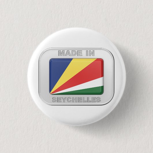 Gemaakt in Seychellen Ronde Button 3,2 Cm (Voorkant)