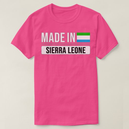 Gemaakt in Sierra Leone Gift voor Sierra Leone met T-shirt (Design voorkant)
