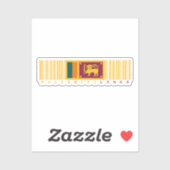 Gemaakt in Sri Lanka Barcode Vlag Ontwerp Sticker (Vel)