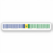 Gemaakt in St. Vincent Barcode Vlag Sticker (Voorkant)