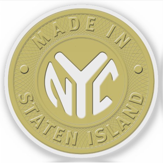 Gemaakt in Staten Island Token Sticker (Voorkant)