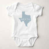Gemaakt in Texas Blue Baby Creeper Bodysuit Romper (Voorkant)