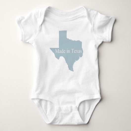 Gemaakt in Texas Blue Baby Creeper Bodysuit Romper (Voorkant)