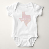 Gemaakt in Texas Meisje Baby Creeper Bodysuit Romp (Voorkant)