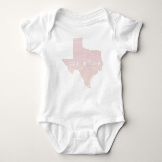 Gemaakt in Texas Meisje Baby Creeper Bodysuit Romp (Voorkant)