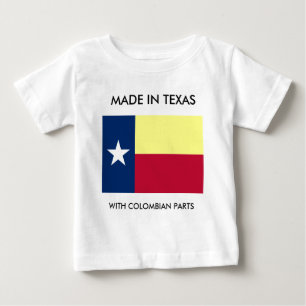 Gemaakt in Texas met Colombiaans Shirt voor peuter