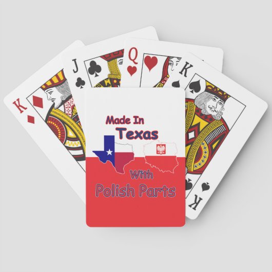 gemaakt in Texas met Poolse onderdelen Pokerkaarten (Achterkant)