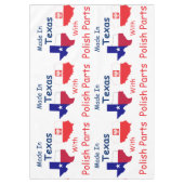 gemaakt in Texas met Poolse onderdelen Tafelkleed (Voorkant)