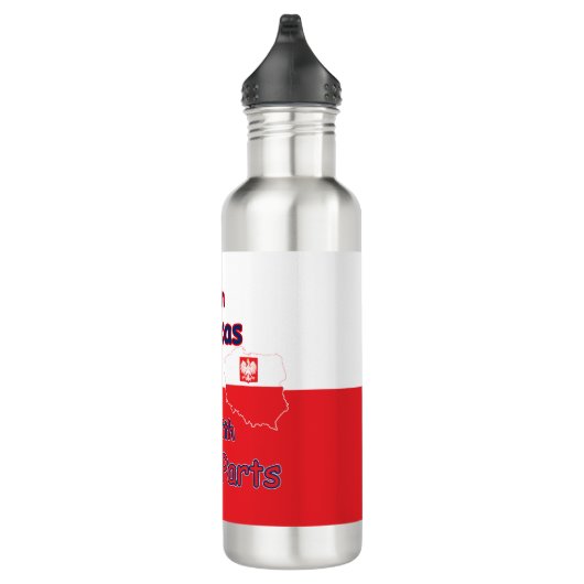 gemaakt in Texas met Poolse onderdelen Waterfles (Rechts)