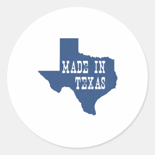 Gemaakt in Texas Ronde Sticker (Voorkant)