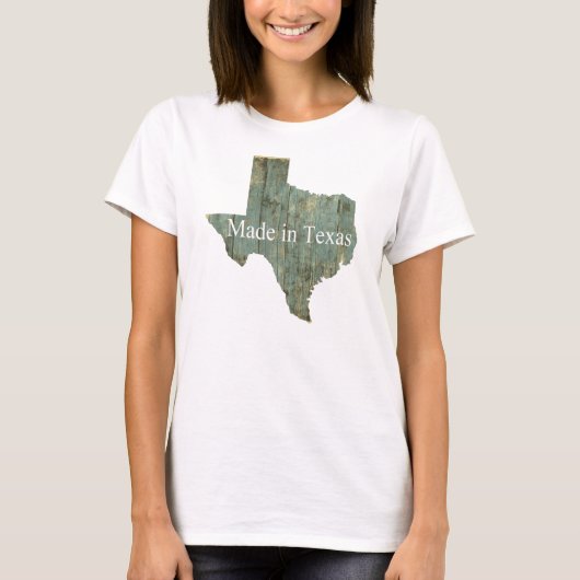 Gemaakt in Texas Rugged Blue Wood T-shirt (Voorkant)