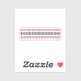 Gemaakt in Thailand Streepjescode Vlag Ontwerp Sticker